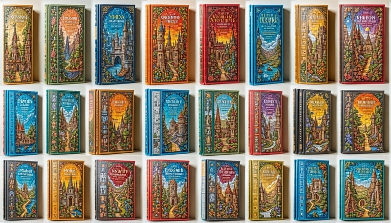A collection of innovative puzzle books by Xenosmith Press, featuring vibrant covers and intricate puzzles. A collection of innovative puzzle books by Xenosmith Press, featuring vibrant covers and intricate puzzles.